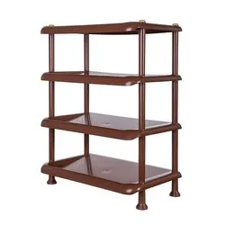 Стелаж за обувки четири нива Кафяв