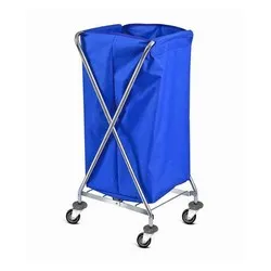 Хотелска количка за бельо сгъваема Синя 43 см