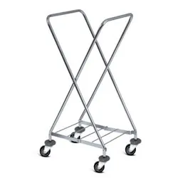 Хотелска количка за бельо сгъваема Синя 43 см