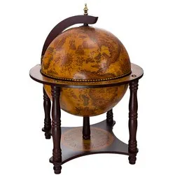 Бар за бутилка вино и 4 бр чаши Глобус