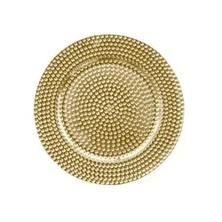 Подложна чиния Златиста релеф Ф 33 см
