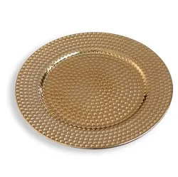 Подложна чиния Златиста релеф Ф 33 см