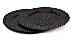 Подложна чиния Черна релеф Ф 33 см