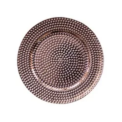 Подложна чиния Розово злато релеф Ф 33 см