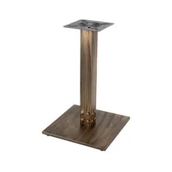 Стойка за квадратен или кръгъл плот за маса с един крак Бронзова