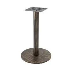 Стойка за квадратен или кръгъл плот за маса с един крак и кръгла основа Бронзова