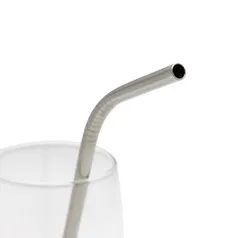 Сламка за многократна употреба с извивка 6 бр