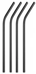 Сламка за многократна употреба с извивка 6 бр