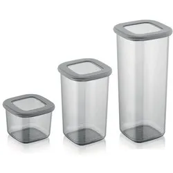 Кутия за храна със силиконов капак квадрат 0.55 л 1.2 л и 1.75 л