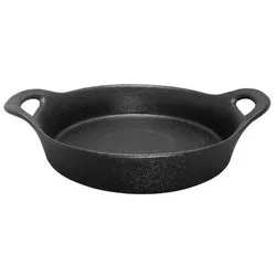 Кръгла тава керамика за запеканка Черна Ф 12.5 см и Ф 21 см