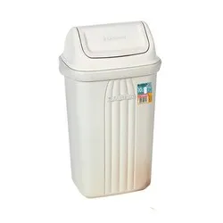 Кош с люлеещ капак Санремо мръсно бял мини 6.5 л и 10 л