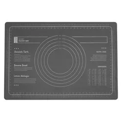 Противоплъзгаща силиконова подложка за месене и разточване на тесто ANTHRACITE 65 см