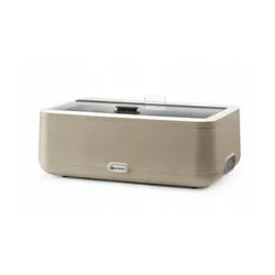 Бен мари с електрическо подгряване 1/1 закален стъклен капак и място за табелка Таупе UNIQ