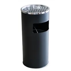 Пепелник с кош кръг Модерн черен Ф 25 см