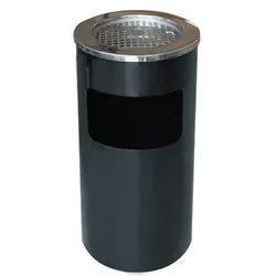 Пепелник с кош за смет Сам черен Ф 30 см