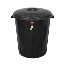 Кош казан за смет с капак черен 25 л 35 л 50 л 70 л и 90 л