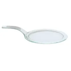 Кръгло плато с дръжка за сервиране 3D GLASSWARE Ф 17 см Ф 23 см и Ф 28 см