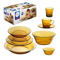 Сервиз за хранене 44 елемента Duralex Vermel Lys Amber