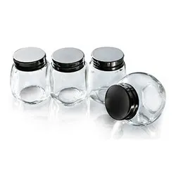 Комлект четири броя буркани с метални капачки 0.21 л