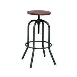 Бар стол със седалка на винт Антик