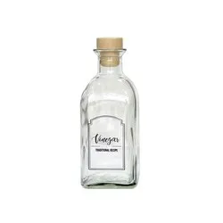 Бутилка за оцет с коркова тапа прозрачна MIRA 250 мл и 700 мл