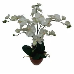 Изкуствена орхидея с 4 цветоносни пръчки висока 53 см