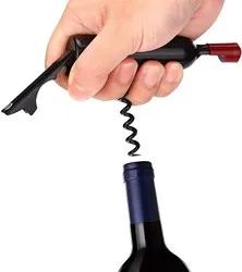 Тирбушон с отварачка с формата на бутилка вино