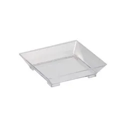 Чинийка за хапка Мини за еднократна употреба квадрат