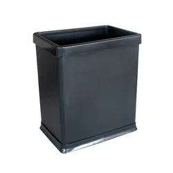 Хотелиерски кош с подвижен кант за закрепване на торба правоъгълен черен