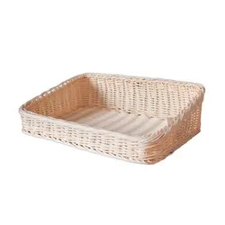 Водоустойчив панер правоъгълен за презентация на хляб на блок маса Бежов 40 см