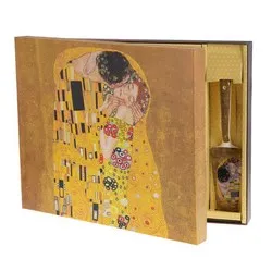 Комплект плато и лопатка за торта Целувката на Густав Климт