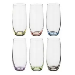 Чаша за безалкохолни напитки CRYSTALEX RAINBOW 350 мл 6 бр