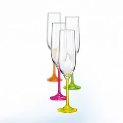 Чаши за шампанско CRYSTALEX RAINBOW 190 мл 6 бр