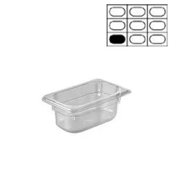 Гастро контейнер Прозрачен GN 1/9 h 6.5 см h 10 см и h 15 см