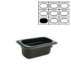 Гастро контейнер Черен GN 1/9 h 6.5 см h 10 см и h 15 см