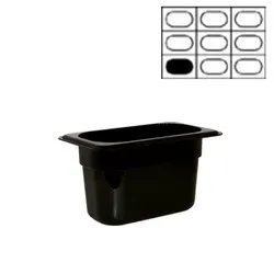 Гастро контейнер Черен GN 1/9 h 10 см