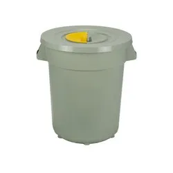 Казан за смет с въртящ се жълт капак 120 л