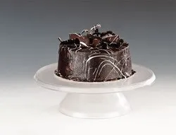 Прозрачна въртяща поставка за сервиране и декориране на торта Ф 30 см