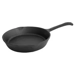 Чугунен тиган кръг с дръжка за готвене и сервиране Ф17 см