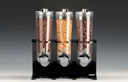 Диспенсър за зърнени храни и ядки с три контейнера 2 л