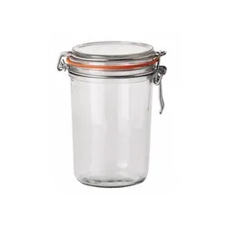 Стъклен буркан с клипсово закопчаване и силиконов оплътнител 0.25 л и 0.5 л