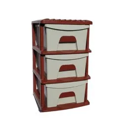 Шкаф на три нива Бежово кафяв