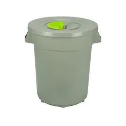 Казан за смет с въртящ се зелен капак 120 л
