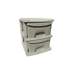 Шкаф с две чекмеджета Мръсно бял