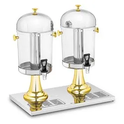 Диспенсър за сокове с резервоар за лед Златист с две отделения по 7.2 л