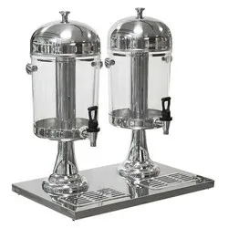 Диспенсър за сокове с резервоар за лед Хром с две отделения по 7.2 л