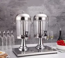 Диспенсър за сокове с резервоар за лед Хром с две отделения по 7.2 л