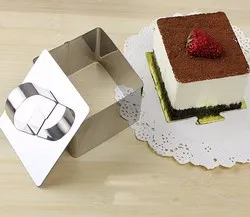 Иноксова квадратна форма с бутало за декорация