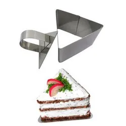 Иноксова триъгълна форма с бутало за декорация