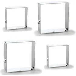 Форми квадрат за салати и гарнитури 4 бр